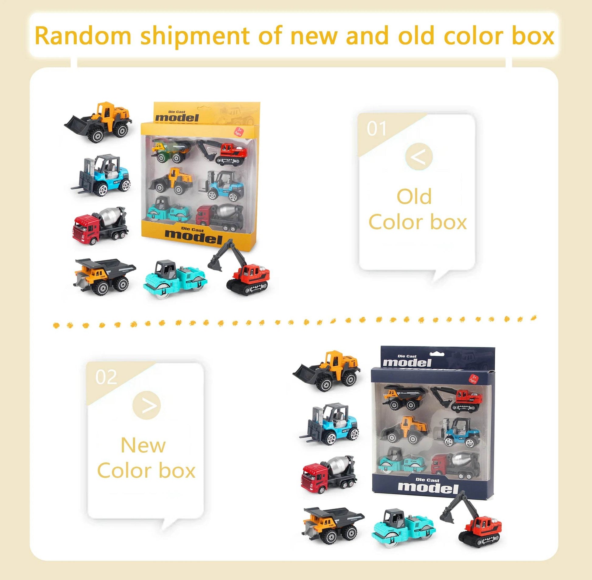 6pcs/set Alloy Engineering Truck Toy Car Classic Construction Model Vehicle Loader Tractor Excavator Toys for 3 years Boys Gifts - AIAZ