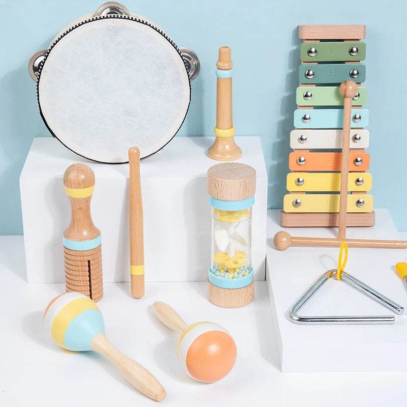 Interactive Musical Toy Wooden Toys Child Percussion Instruments Early Educational Toys Birthday Gifts for Toddlers Girl Boy - AIAZ