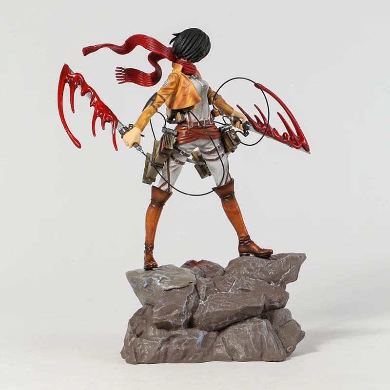 Levi Figure Mikasa Ackerman Eren Jaeger Figurine Anime Model Doll Toy 36cm - AIAZ
