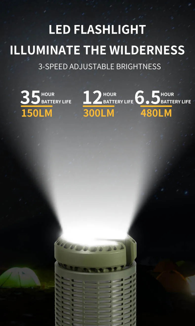 Folding Camping Light Portable Telescopic Lanterns Built-in 10000mAh Outdoor Waterproof Magnetic Lamp With Triangle Stand Base