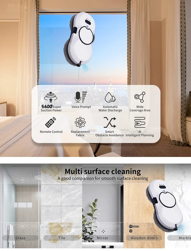 UPS Robot for Washing Sindows Vacuum Cleaner Glass Washer Home Appliance Plaster Robot Smart Cleaning Robot Electric Floor Mops