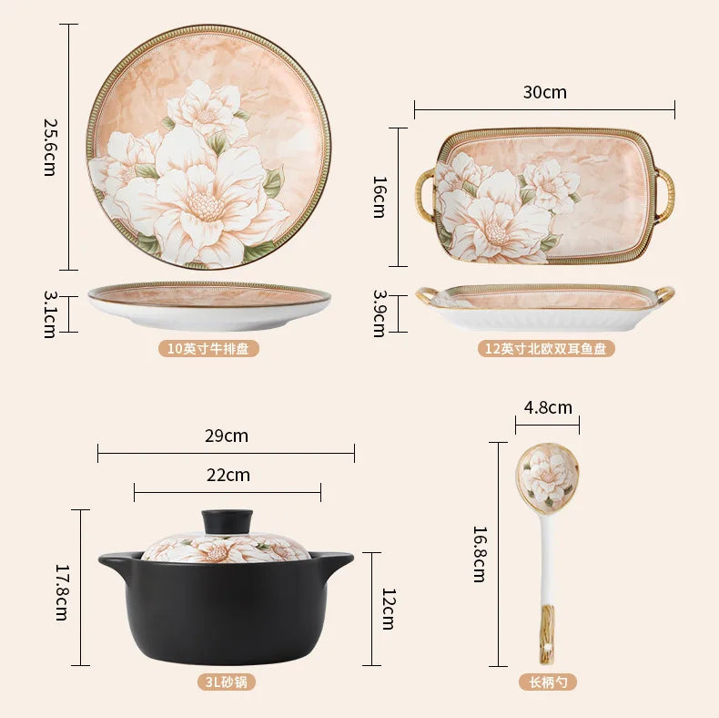 High-quality Ceramic Spoons Wholesale Combinations Household Gift Tableware Sets