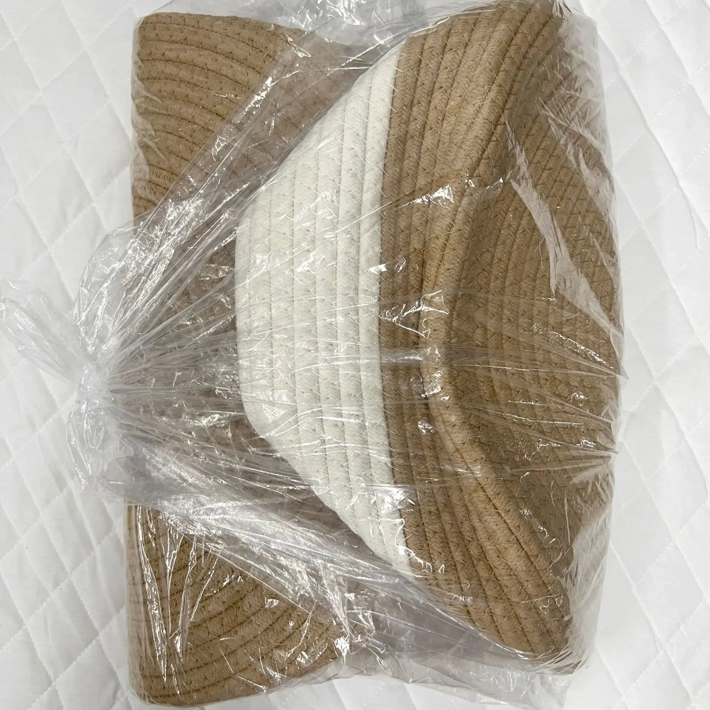 Ins Newborn Hand Basket Cotton Rope Woven Crib Baby Cradle Portable Outdoor Sleeping Infant Accessories Photography Props Gifts