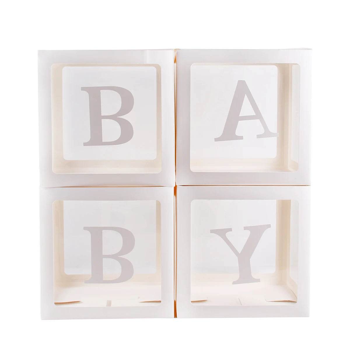 BABY Balloon Box Baby Shower Decoration Boy Girl One Year Frist One 1st Birthday Birthday Party Docor Kids Gender Reveal Decor - AIAZ