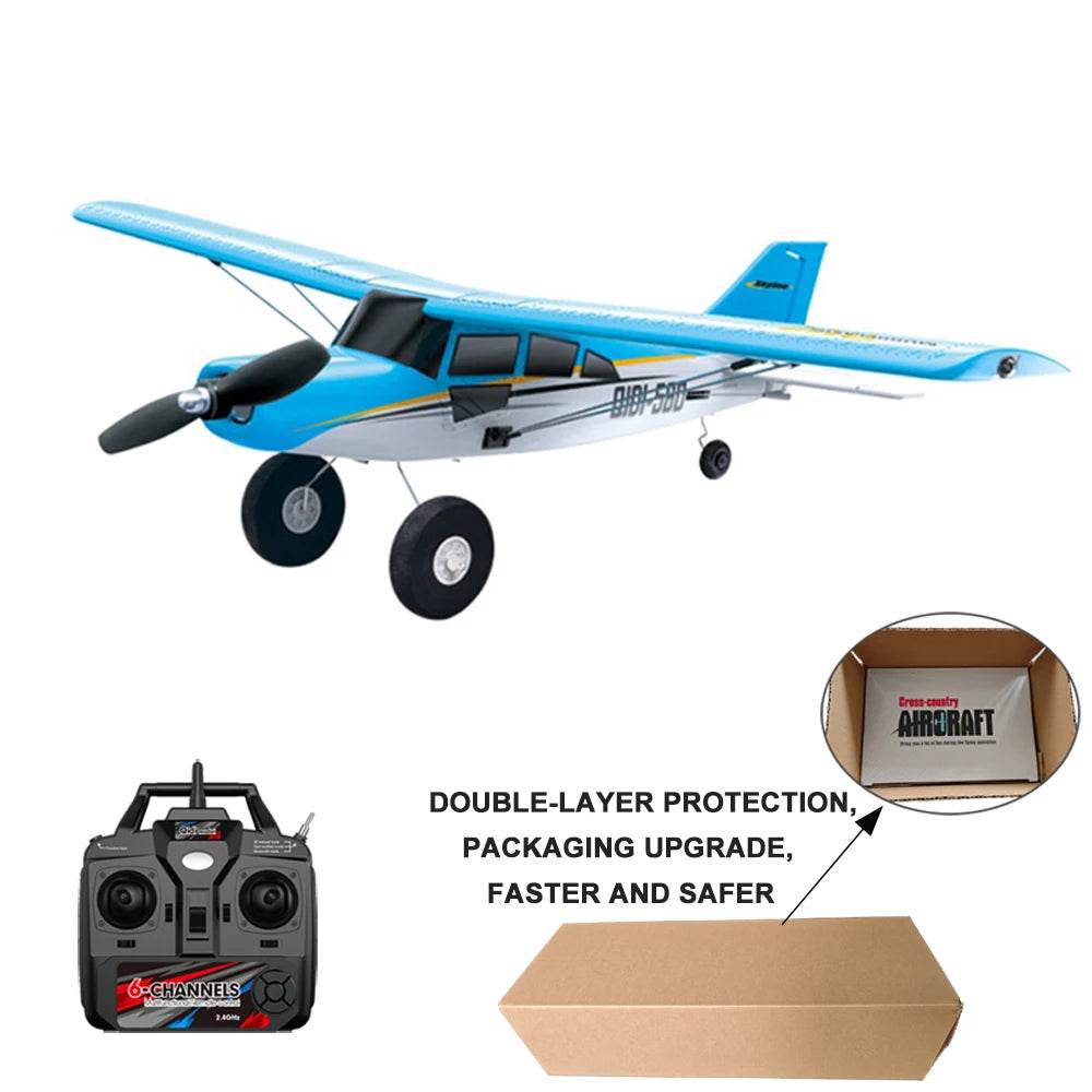 Qidi560 Moore M7 Off-road RC Plane 4CH Brushless Remote Control Airplane Fixed Wing Aircraft Model EPP Foam Toys for Children - AIAZ