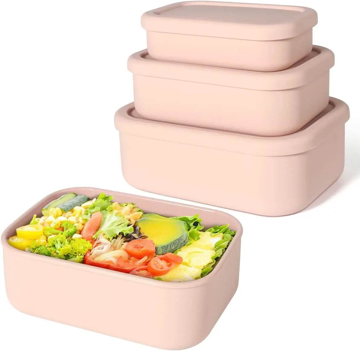 Silicone Bento Boxes Lunch Container, YONGHAO Leak-Proof Lunch Container, BPA-Free, Dishwasher Safe - AIAZ