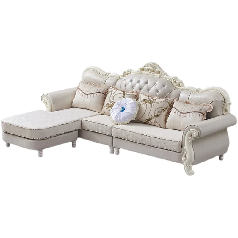 European Adult Sofa Designer High Quality Living Room Luxury Modern Sofas Solid Wood Corner Romantic Muebles Salon Furniture