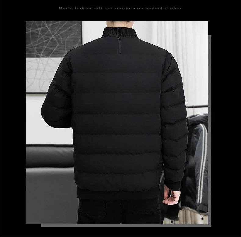 New Men's Outdoor Fashion Trend Windproof Warm Cotton Clothes Comfortable Versatile Breathable Sports Leisure Collar Jacket - AIAZ