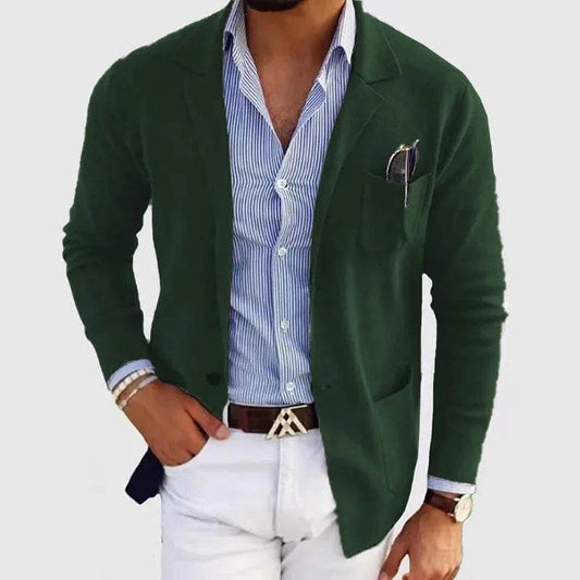 Men's Coat Autumn and Winter Fashion Slim Fit British Suit Casual Formal Blazer for Men - AIAZ