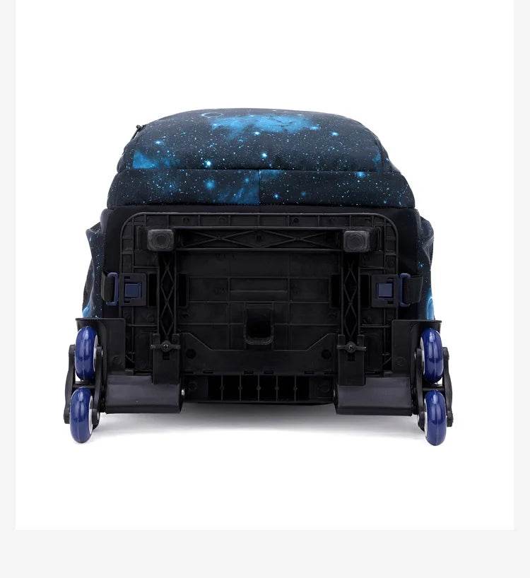Children School bag with wheels school backpack On wheels School Trolley backpacks bags for boys wheeled School Rolling backpack - AIAZ
