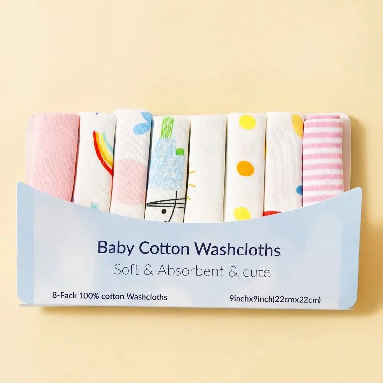 5/8 Pcs Cotton Newborn Baby Towels Set Saliva Towel Nursing Towel Baby Boys Girls Bebe Toalha Washcloth Handkerchief Cloth Wipes