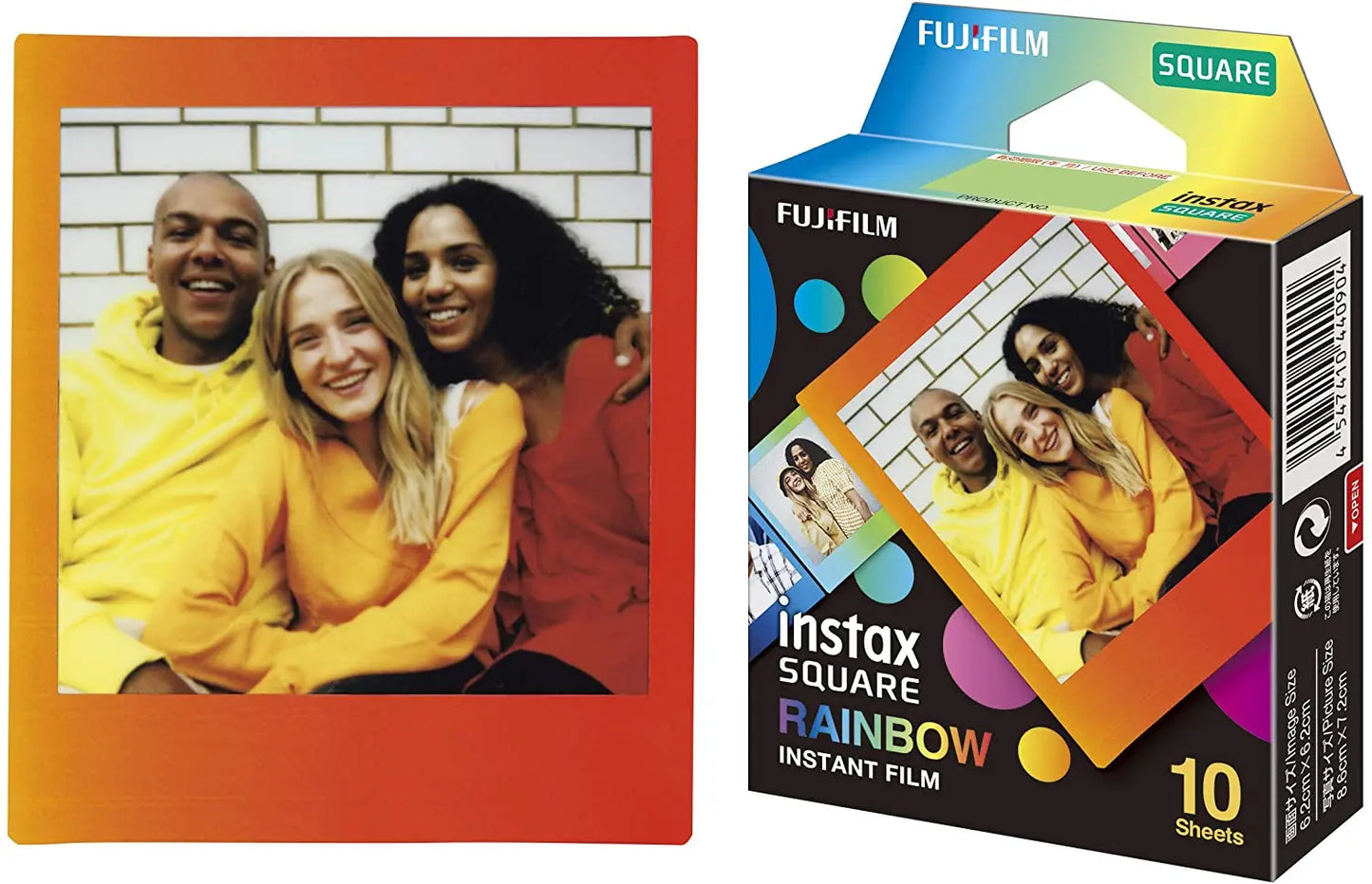 10/20 Sheets Fujifilm Instax Square Rainbow For Fujifilm instax Square / SP-3 For SQ10 SQ6 SQ20 Instant Film Camera Share Camera