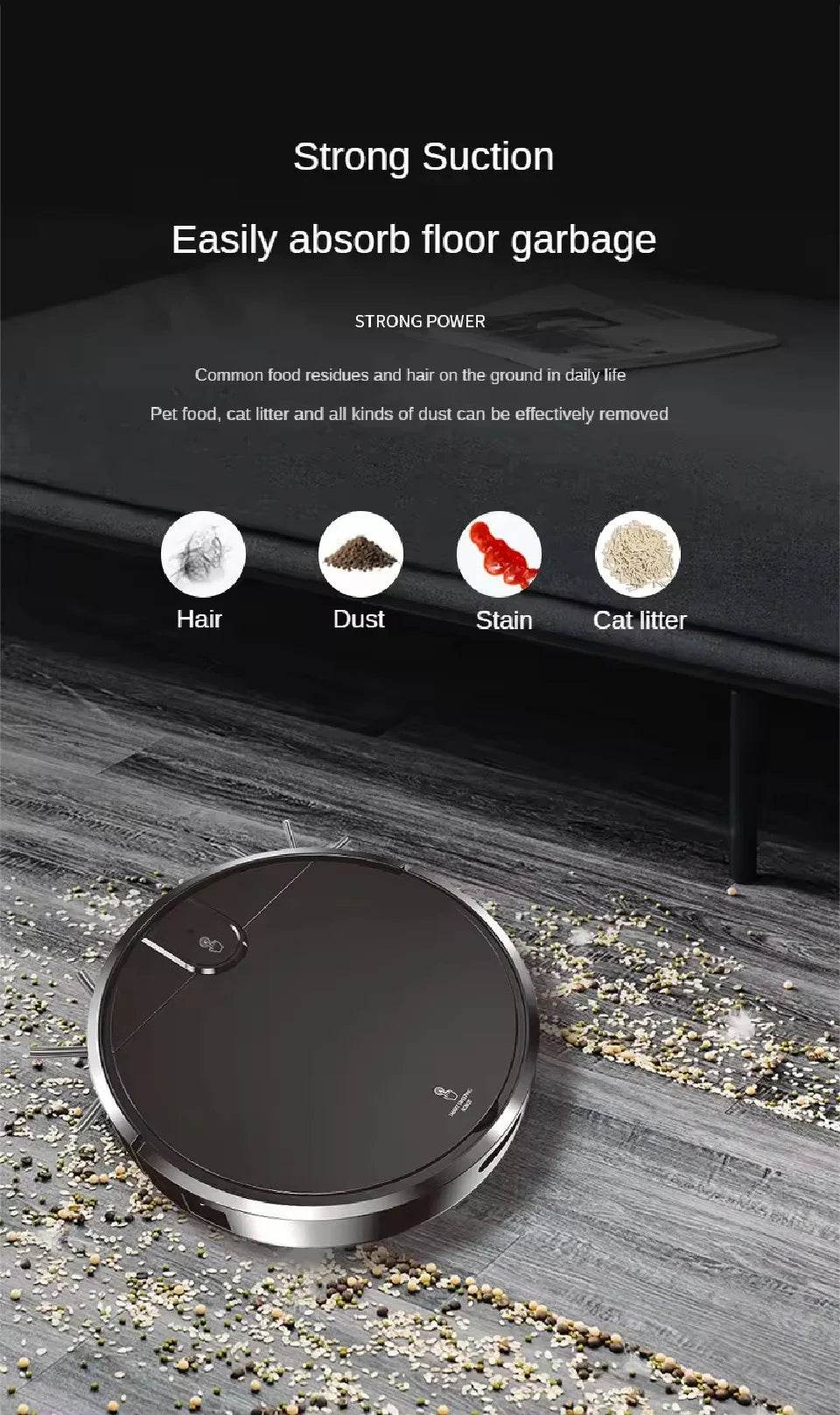 Robot Vacuum Cleaner 2500PA Smart Remote Control Wireless AutoRecharge Floor Sweeping Cleaning appliance Vacuum Cleaner For Home - AIAZ
