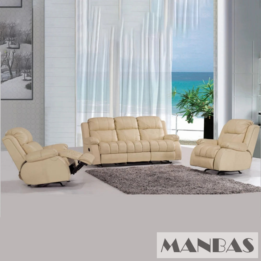 MINGDIBAO Manual / Electric Recliner Sofa Genuine Leather Couch for Livingroom Theater Seat Cinema Recliner Multifunctional Sofa