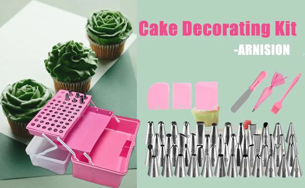 359PCs Cake Decorating Baking Supplies Kit, Baking Set with 66 Piping Tips, Icing Bags and Tips Set for Beginners,Baking Tools