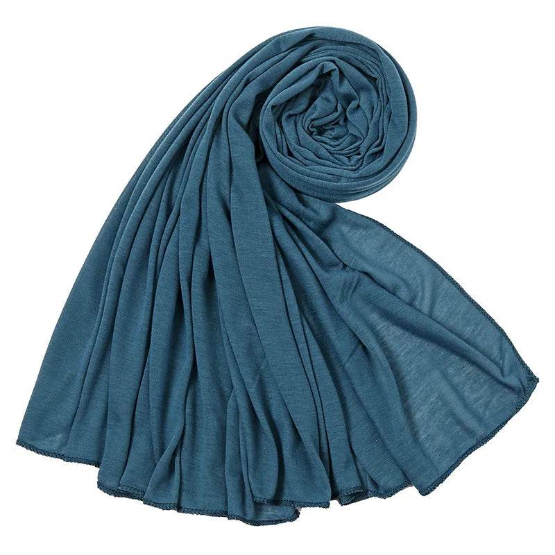 Hot Muslim Fashion Woman Soft Hijabs Scarf Shawl Plain Cotton Jersey Scarves Turban Women Long Shawls Head Wrap Headband Abaya - AIAZ