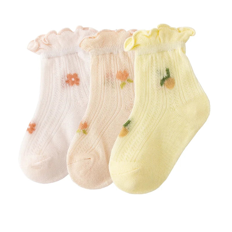 3Pair/lot New Newborn Baby Socks Summer Thin Casual Kids' Baby