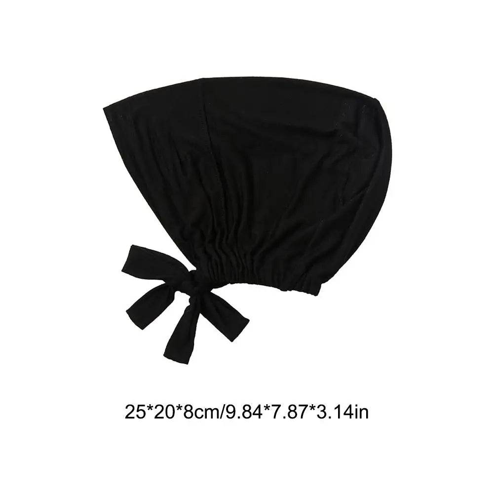 Womens Muslim Stretch Turban Cap Soft Modal Muslim Hat Headscarf Inner Turban Underscarf Modal Hat Bonnet Chiffon Islamic H E4H1 - AIAZ