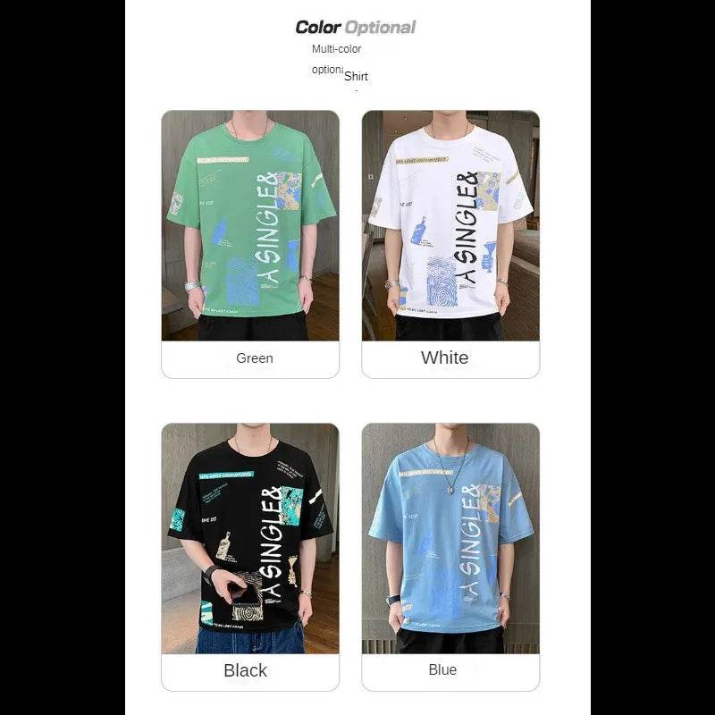 Trendy short-sleeved t-shirt youth quick-drying sports shorts three-piece summer men's casual thin student suit - AIAZ