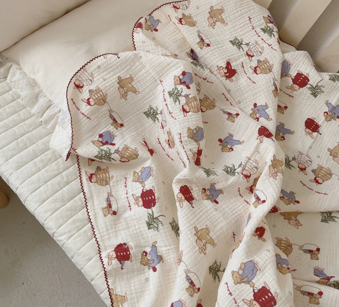Muslin Swaddle Blankets Newborn Summer Baby Blanket Cotton Infant Swaddle Wrap Receiving Blanket For Crib Stroller Sleeping Item