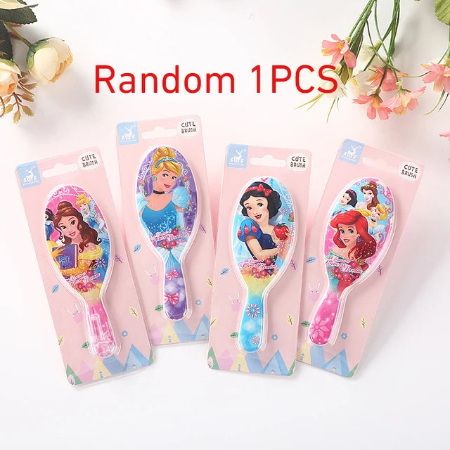 Princess Minnie Frozen Comb Cartoon Cute Beauty fashion toys Curly Hair Brush Combs Anti-static Brush Comb Disney