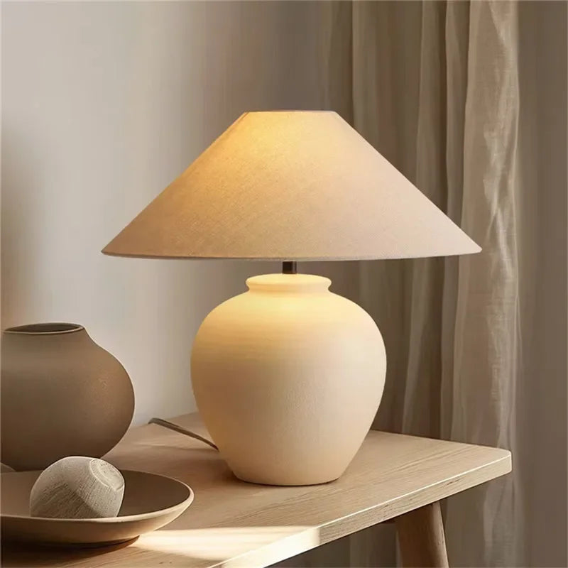 ULANI Contemporary Ceramic Table Lamp American Retro Creativity Living Room Bedroom Study Villa Hotel Homestay Desk Light
