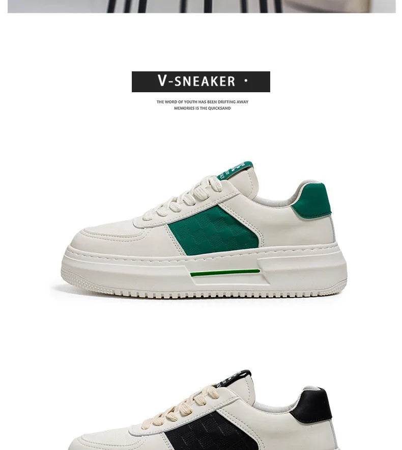 Men's Casual Shoes 2025 New Fashion Platform Shoes Outdoor Casual Sneakers Men Street Skate Shoe Lace-up Shoes Zapatillas Hombre - AIAZ