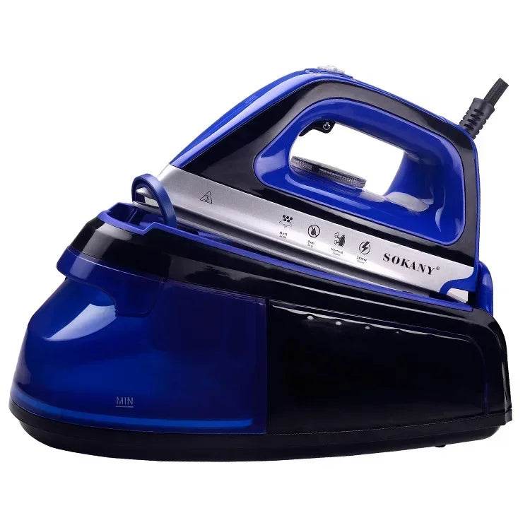 Portable 360-Degree Freestyle Dry/Steam Iron, Non-Stick Soleplate, Anti-Calc and Anti-Drip, Power Base and Carrying/Storage Case - AIAZ