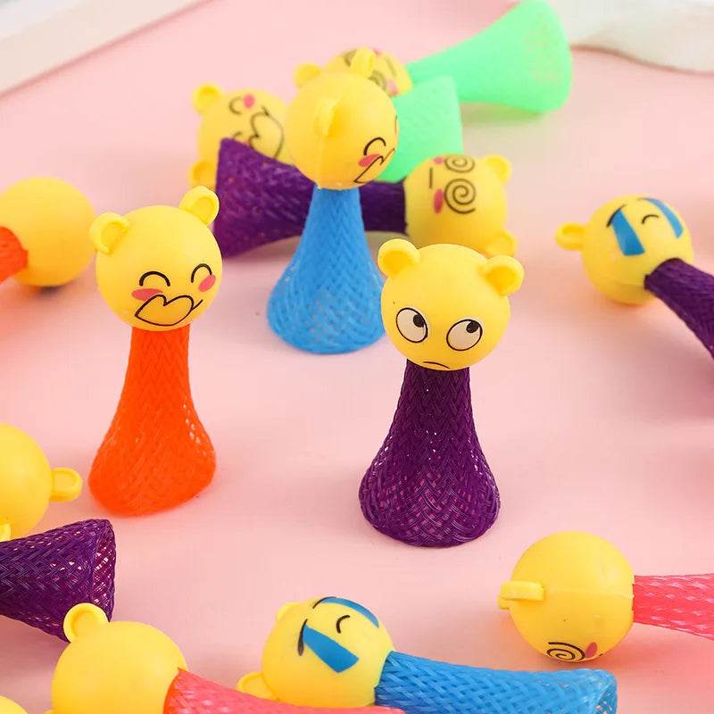 20Pcs Cartoon Mini Expression Bouncing Doll Toys for Kids Birthday Party Favors Baby Shower Gift Goodie Bag Piniata Fillers - AIAZ