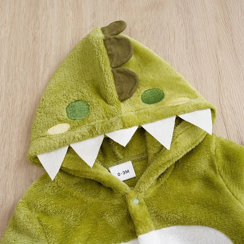 Winter Dinosaur Clothes Spring Flannel Baby Boys Girls Clothing Cartoon 0-18 months Newborn Baby Newborn Long Sleeve Embroidery