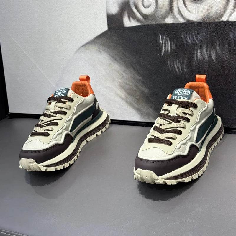 Men's Sneakers Shoes for Men Platform Sports Shoes Sports and Leisure Casual Sneaker Non-slip Fashion Wear-resistant Loafers - AIAZ