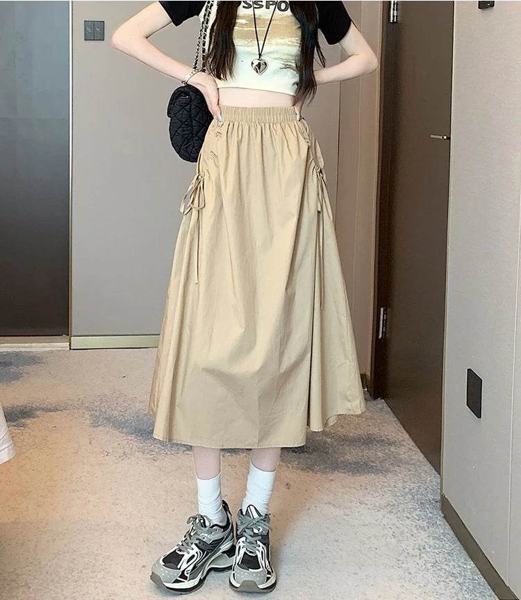 Skirts For Women Chubby Woman Skirt Drawstring Cargo New In Cheap Stylish Chic And Elegant Offer Aesthetic Hot Clothing Sales V - AIAZ