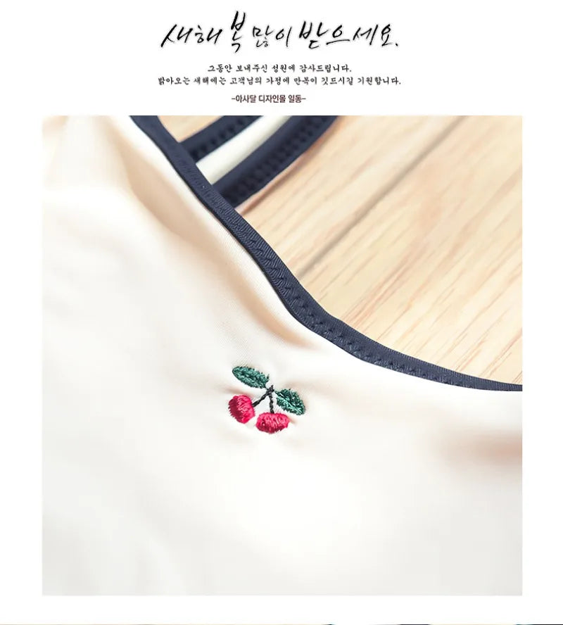 Summer New Danish Girls Swimwear Baby Swimwears Cherry Pattern Split Swimsuit Bikinis Maillot De Bain Enfant Fille Mayo