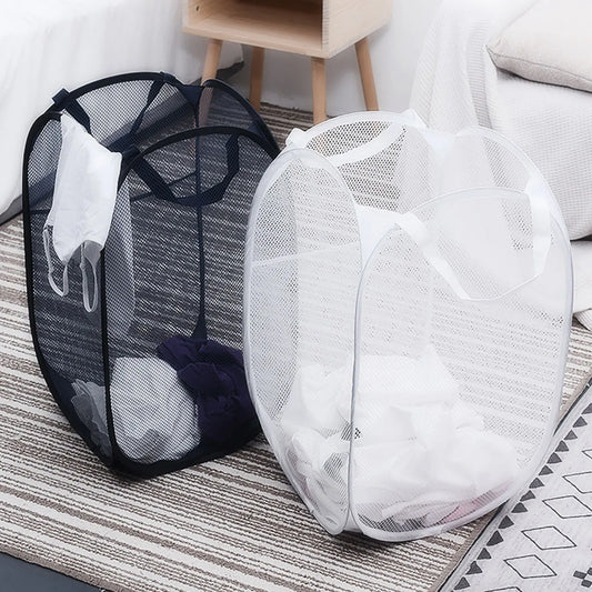 Dirty Clothes Basket Skeleton Ventilated Foldable Easy Storage Portable Large Capacity Clothes Basket