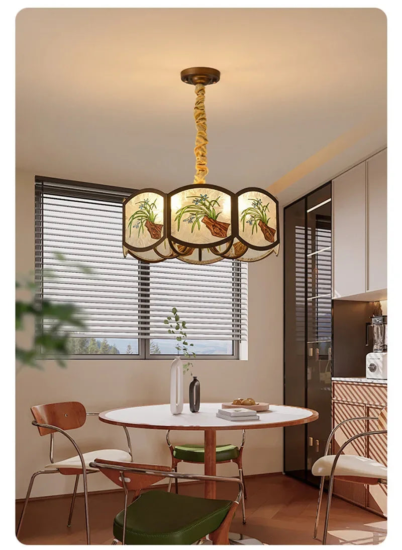 TEMOU Contemporary Restaurant Pendant Lamp French Retro Bedroom Study Villa Hotel Rooms Bar Counter Cafe  Aisle Light
