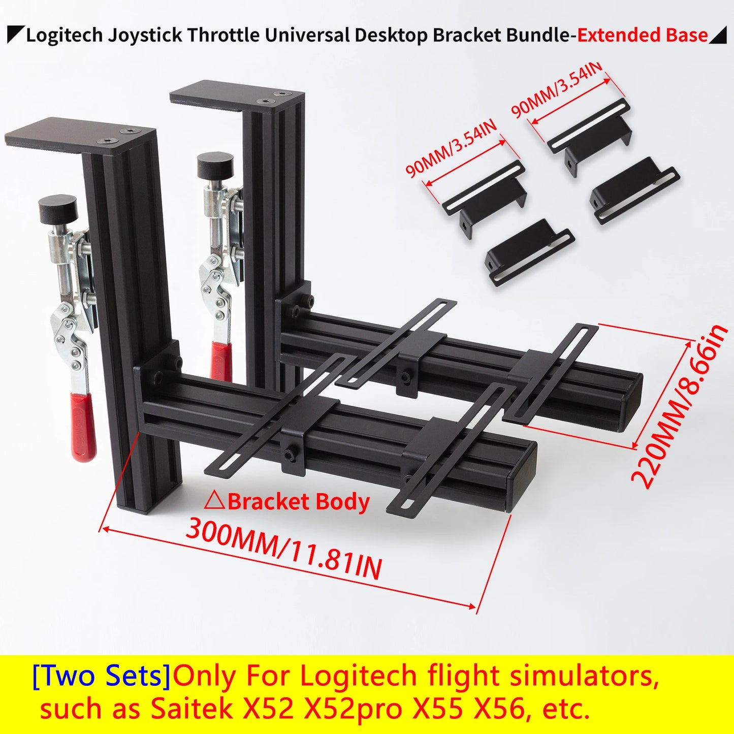 Flight Simulator Joystick THROTTLE STICK Desktop Mounting Bracket For Logitech X56 X55 X52 Thrustmaster T16000M TCA VKB WINWING