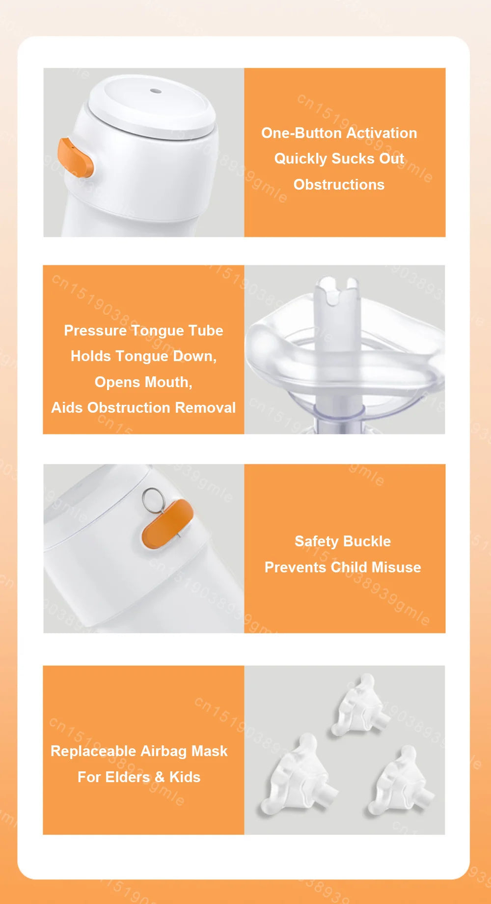 Auto CPR First Aid Choking Device Outdoor Home CPR Choking Emergency Equipment Adult Children Breath Rescue Anti Asphyxia Device