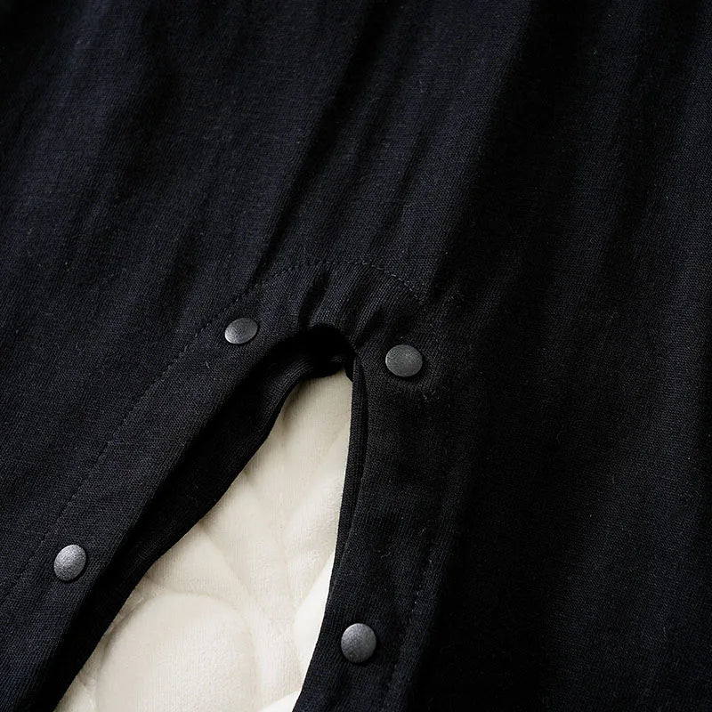 Ethnic Retro Lace Black Design 100% Cotton Soft&Comfortable 2025Newborn Summer0-18Months Boys and Girls Baby Short-Sleeve Romper