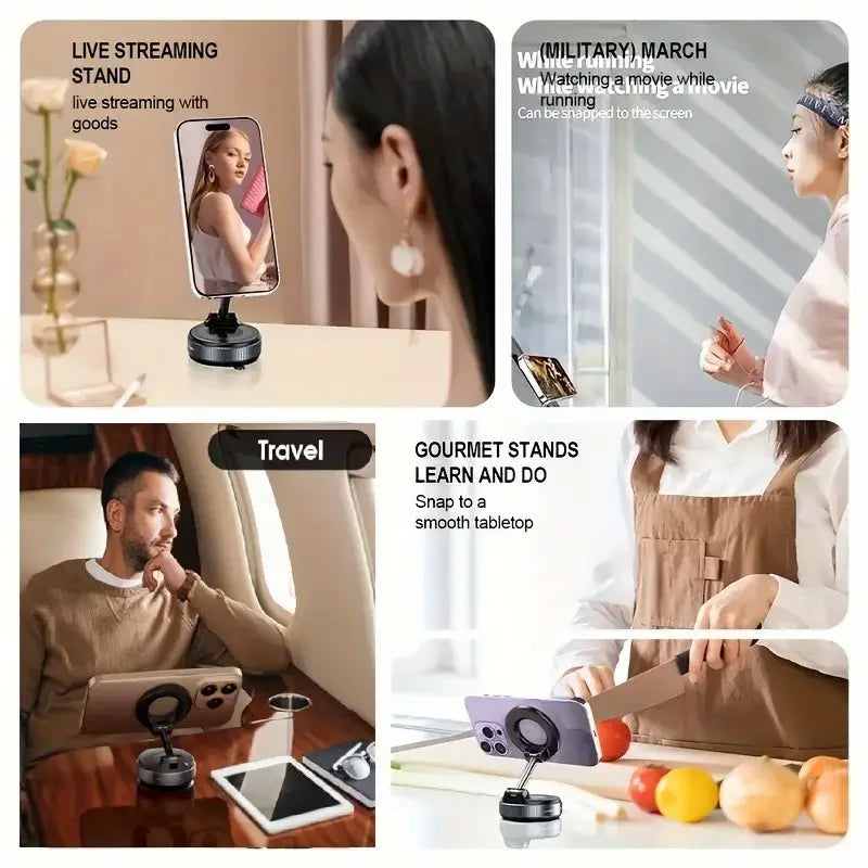 Vacuum Suction Magnetic Car Phone Holder for Glass Surface Easy-install Universal Phone Holder for iPhone Samsung