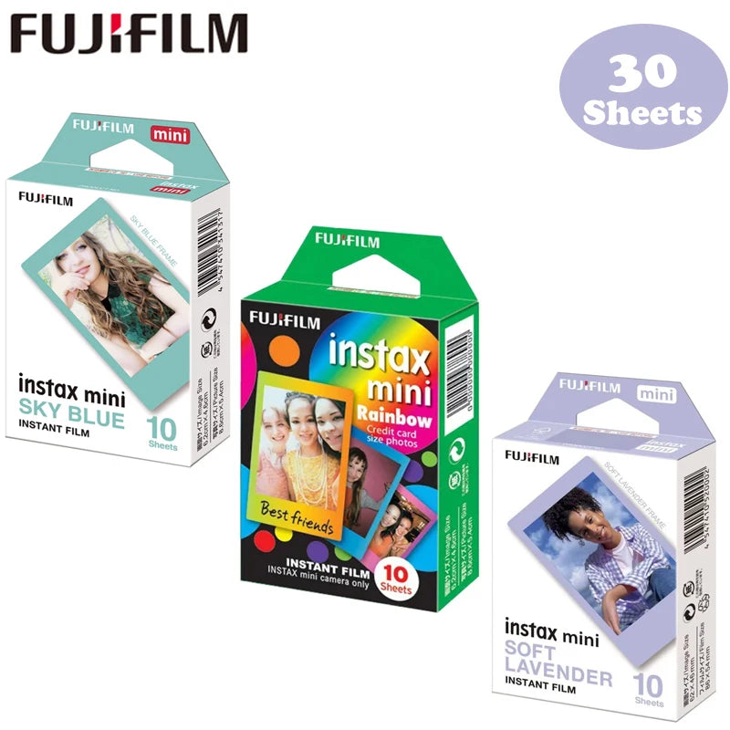 Origin Fujifilm Instax Mini Film Paper 10-60 Sheets for Fuji Instant Film Cameras Instax Mini 12 11 9 40 70 90 Link Liplay EVO
