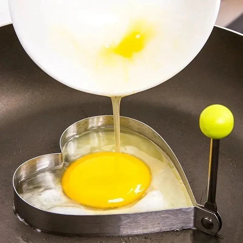 5 Style Heart Fried Egg Mold Stainless Steel Egg Mould Maker Breakfast Baking Omelette Rings Cooking Tools Kitchen Accessories