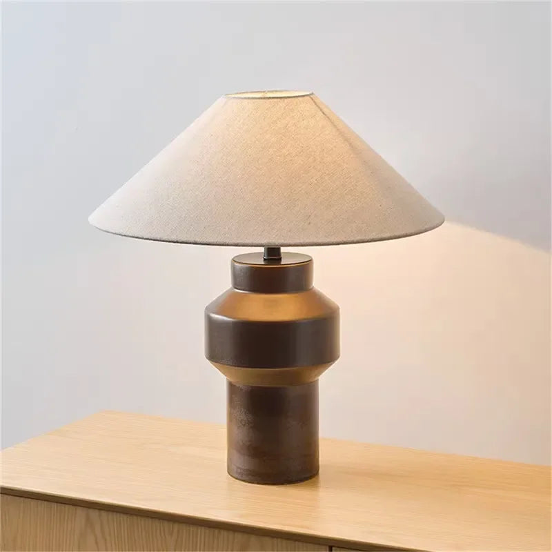 ULANI Contemporary Ceramic Table Lamp American Retro Creativity Living Room Bedroom Study Villa Hotel Homestay Desk Light