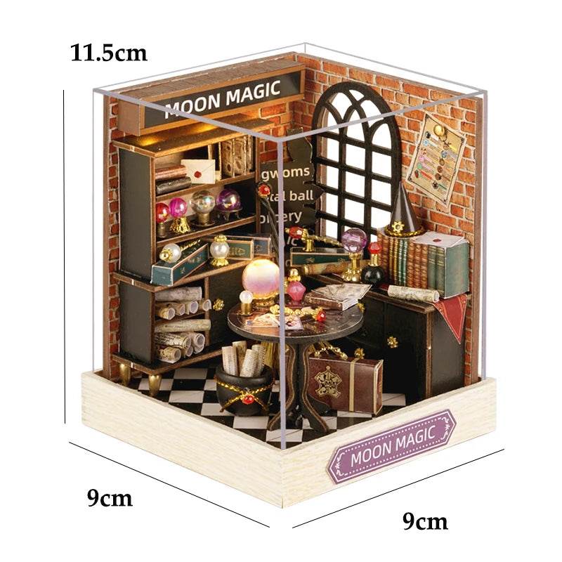 Kitten Mini Doll House 3D Puzzle Assembly Model Building Kit Creative Room Bedroom Decoration With Furniture Wooden Crafts Gifts - AIAZ