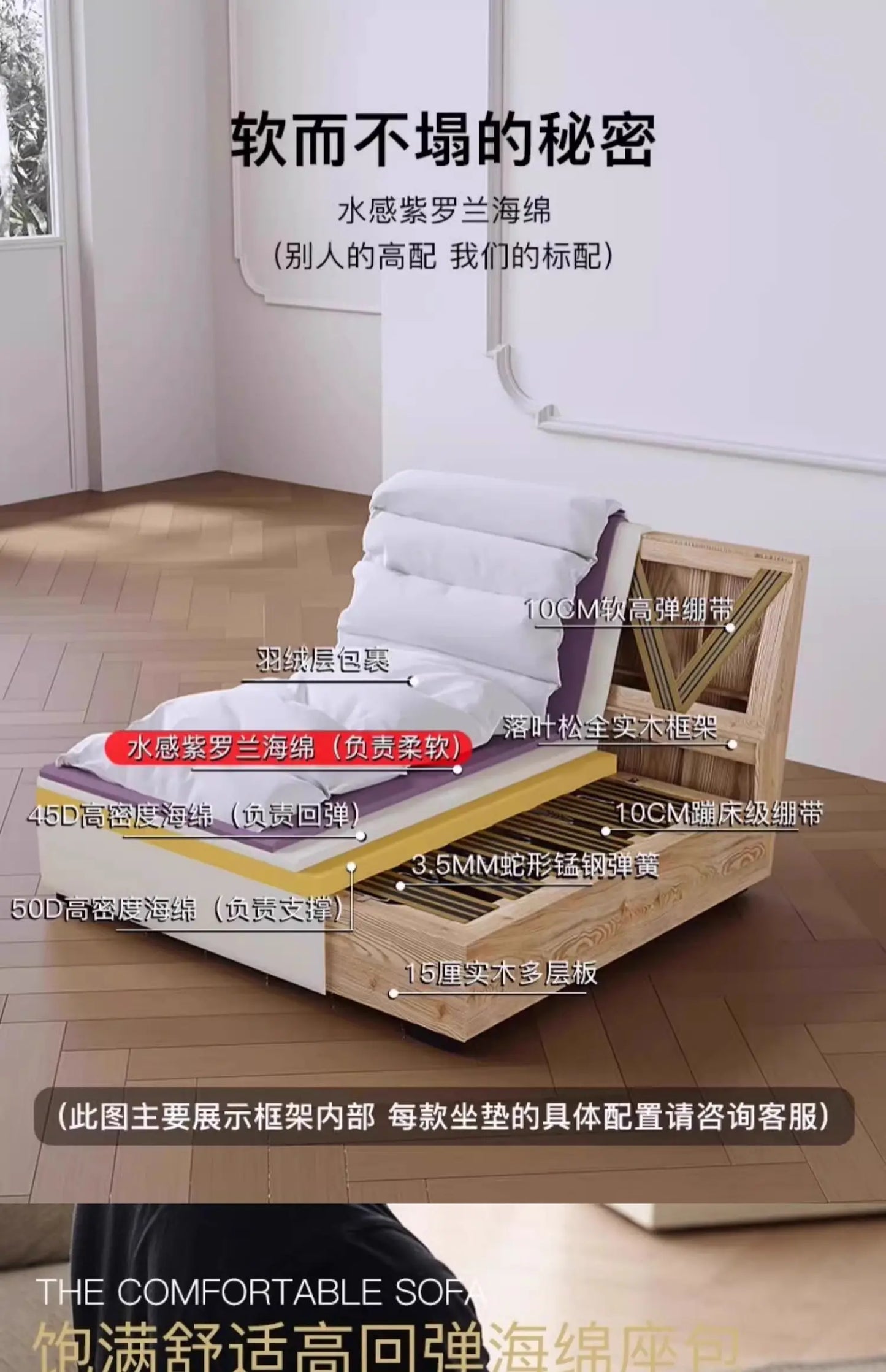 Designer Style Minimalistic Sofa Waterproof Elegant Wooden Chaise Lounge Sofas Living Room Couch Muebles Entrance Hall Furniture