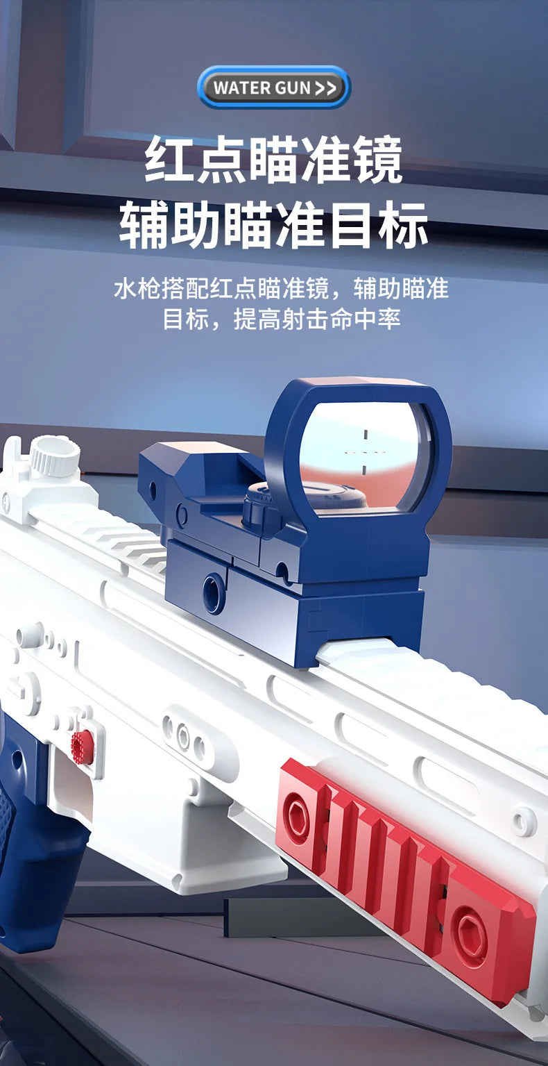 New Uzi Water Gun Electric Pistol Shooting Game Toys Cannon Summer Outdoor Waters Fights Beach Children's Toy Boys Gifts