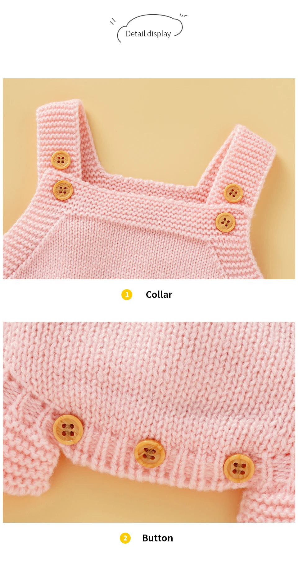 Knitted Acrylic Spaghetti Straps Sleeveless Baby Girls Summer Rompers Portable Infant Jumpsuit Toddler Bodysuit For 0-18 Months
