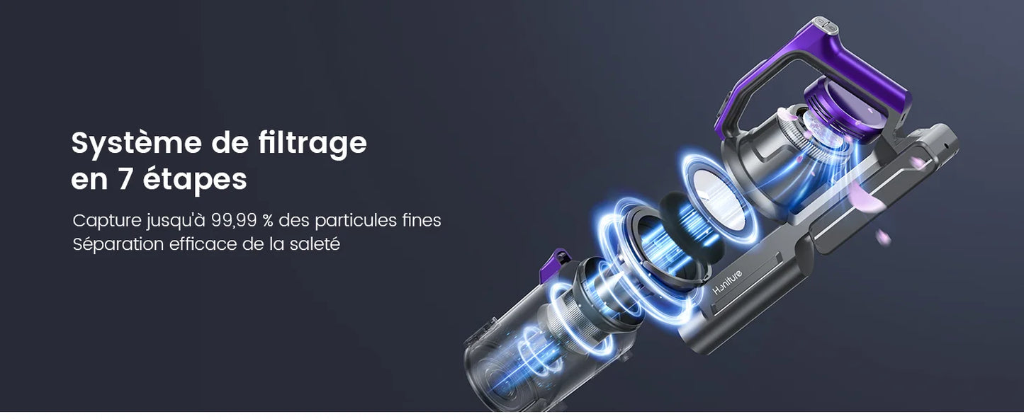 Honiture S14 Cordless Vacuum Cleaner 450W 38000PA Handheld Removable Battery Wireless smart Home Appliance 50 mins