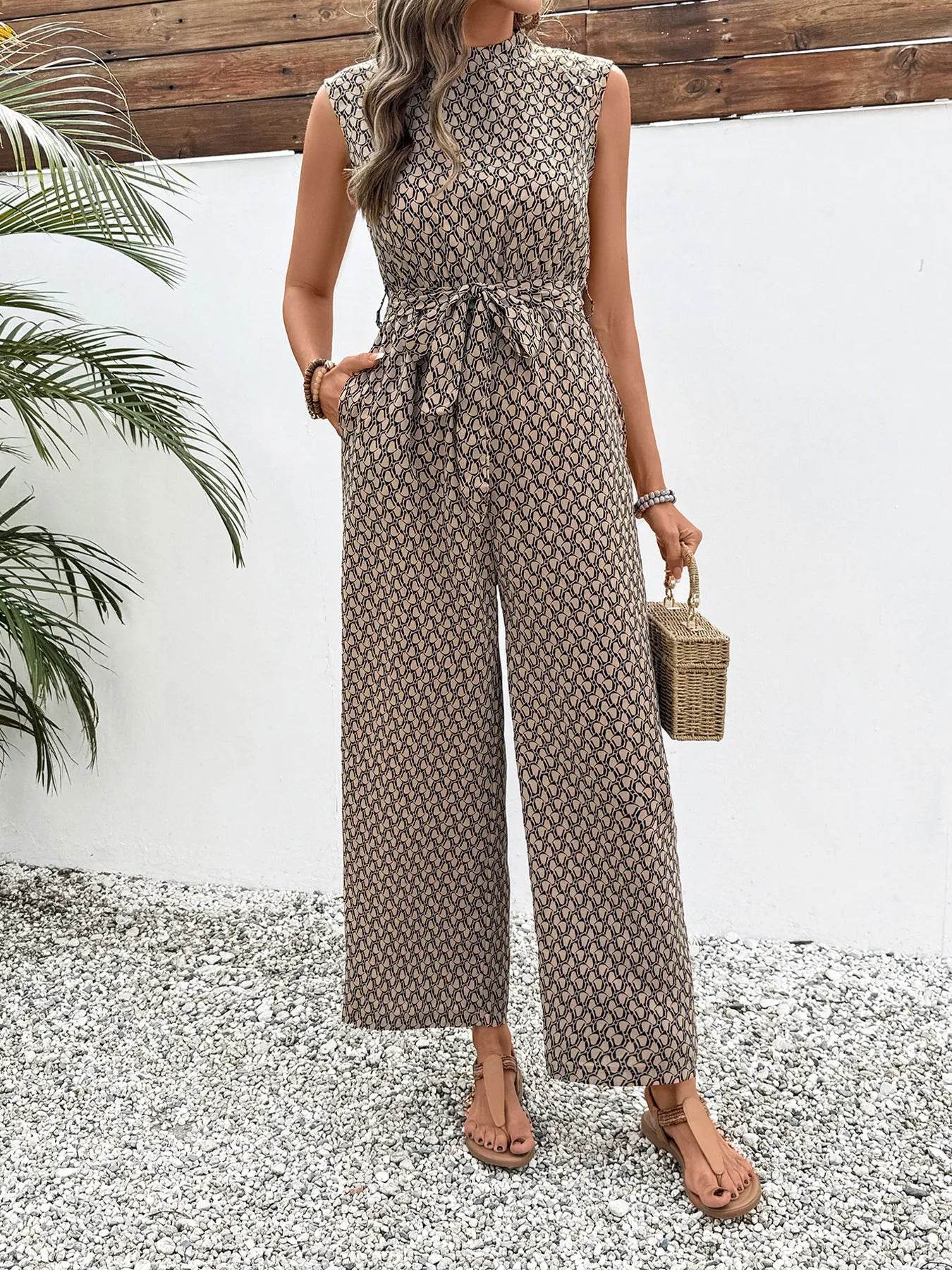 In the summer of 2025, sleeveless jumpsuits are on sale for women with elegant and stylish commuting high-waisted jumpsuits - AIAZ