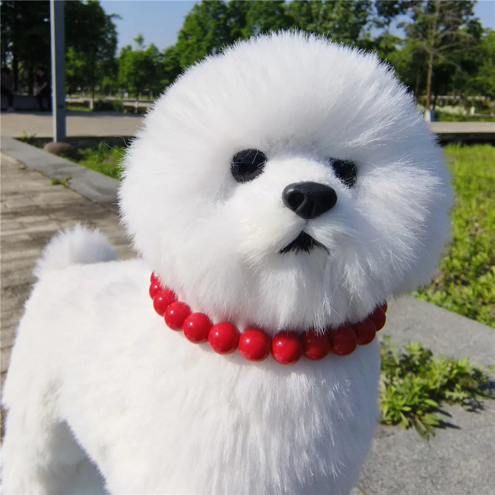 Dogs Necklace Extension Chain Design Pet Collar Fashion Dogs Faux Pearls Necklace Loop DIY Cat Dog Grooming Accessory