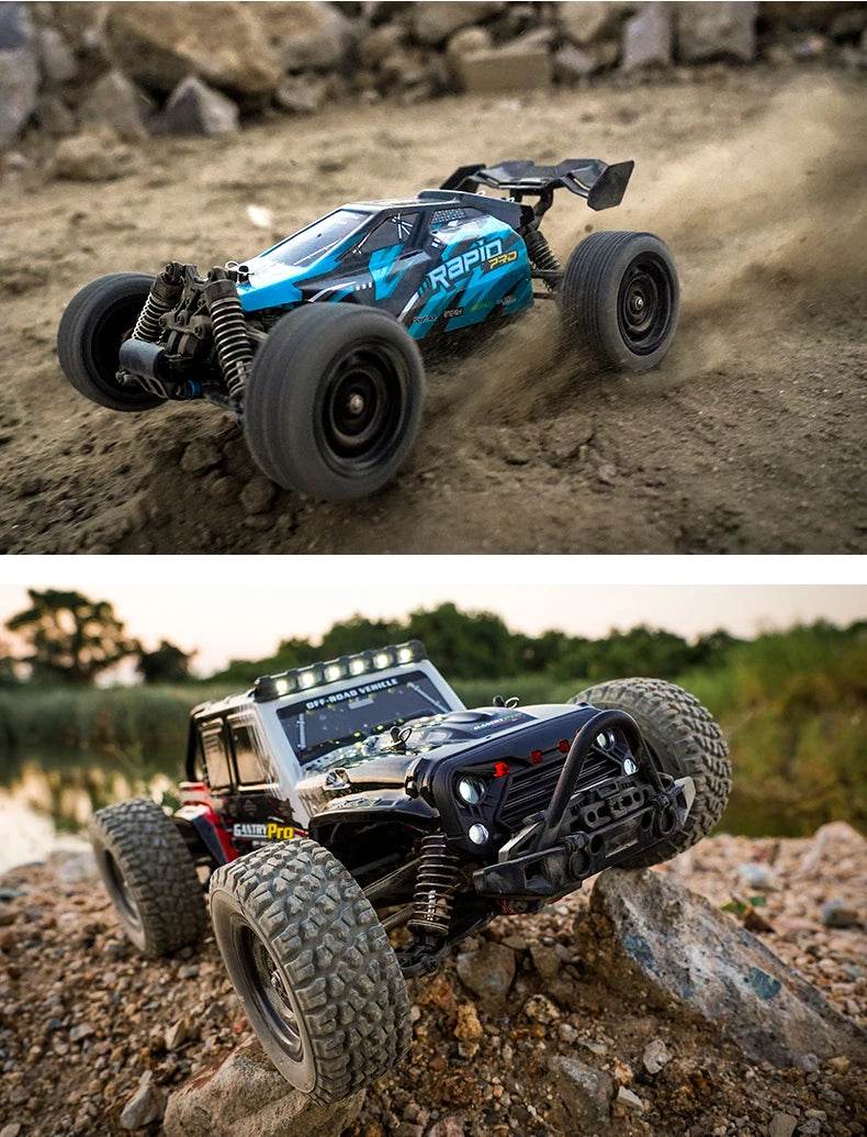 16103PRO 2.4GHz 70KM/H Professional RC Car: Brushless Motor, 1:16 Scale 4WD High-Speed Off-road Climbing Vehicle Wtith LED Light - AIAZ